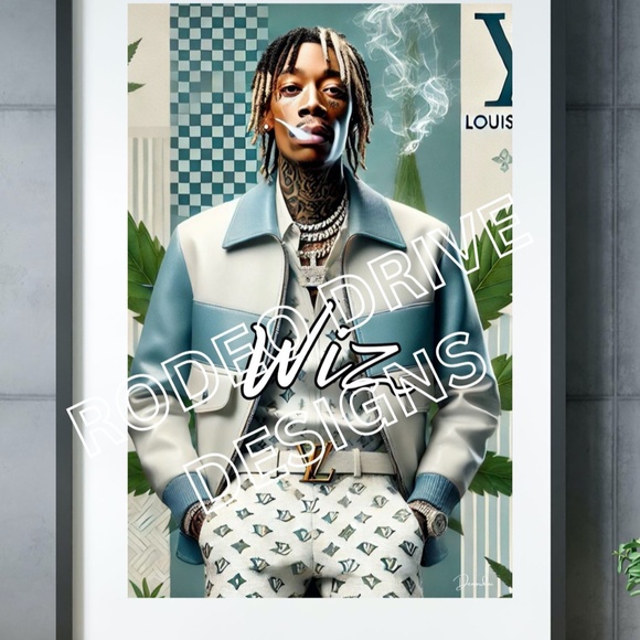 Wiz Khalifa Poster Print 11x17 Hip Hop Legend Wiz Khalifa Wall Artwork - Picture 1 of 2